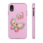 Cute Butterfly Phone Case, Tough Phone Cover, Girly Phone Accessory, Unique Gift for Her, Kids Phone Case, Floral Design Case