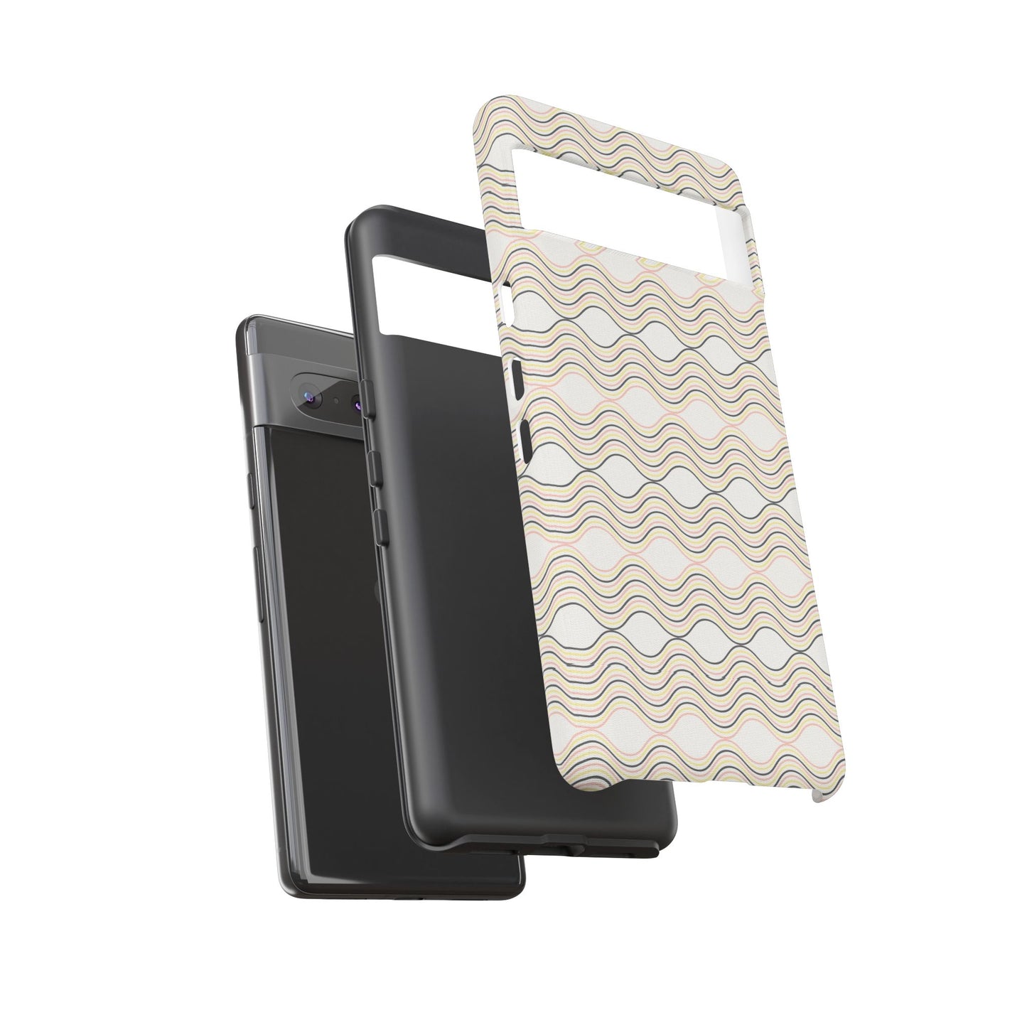 Stylish Phone Case for Tough Protection, Wavy Design, Chic Accessory, Gift for Her, Trendy Tech, Holiday Gift Idea
