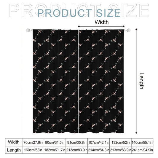 Sheer Curtain Black