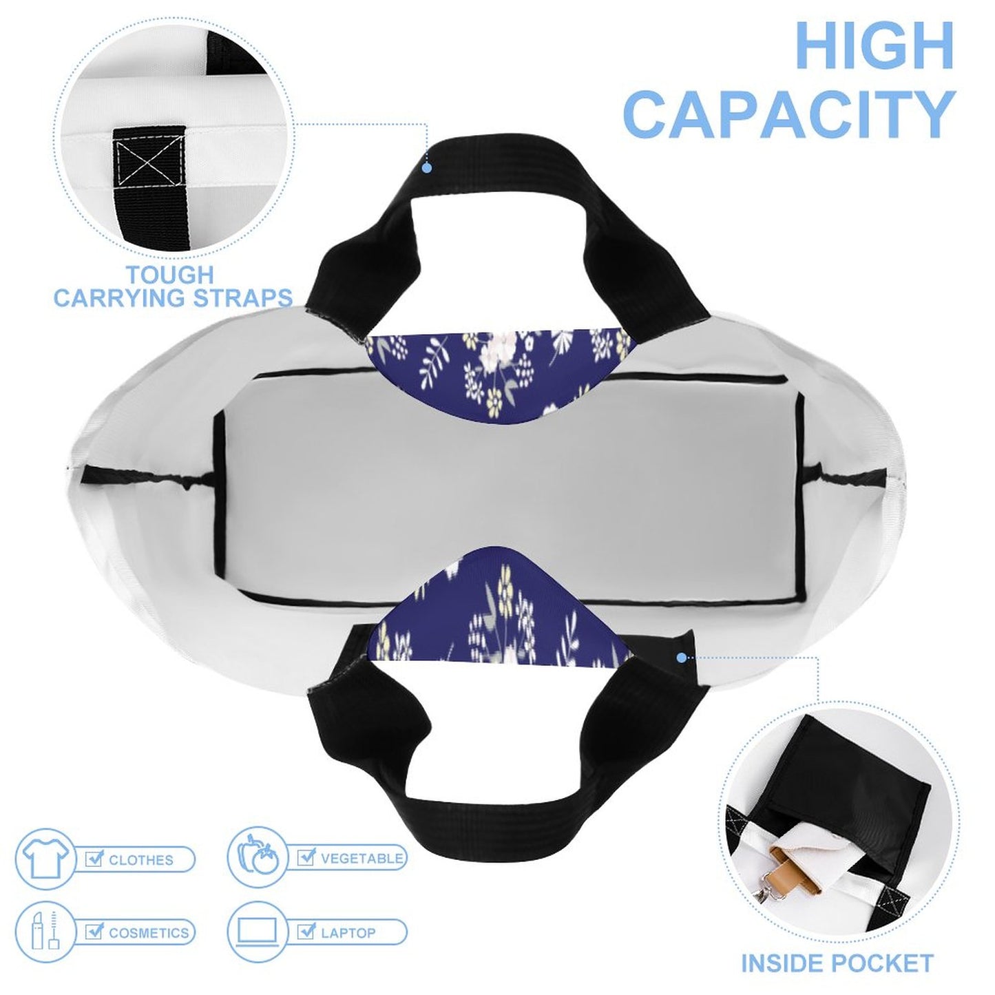 Large One Shoulder Shopping Bag