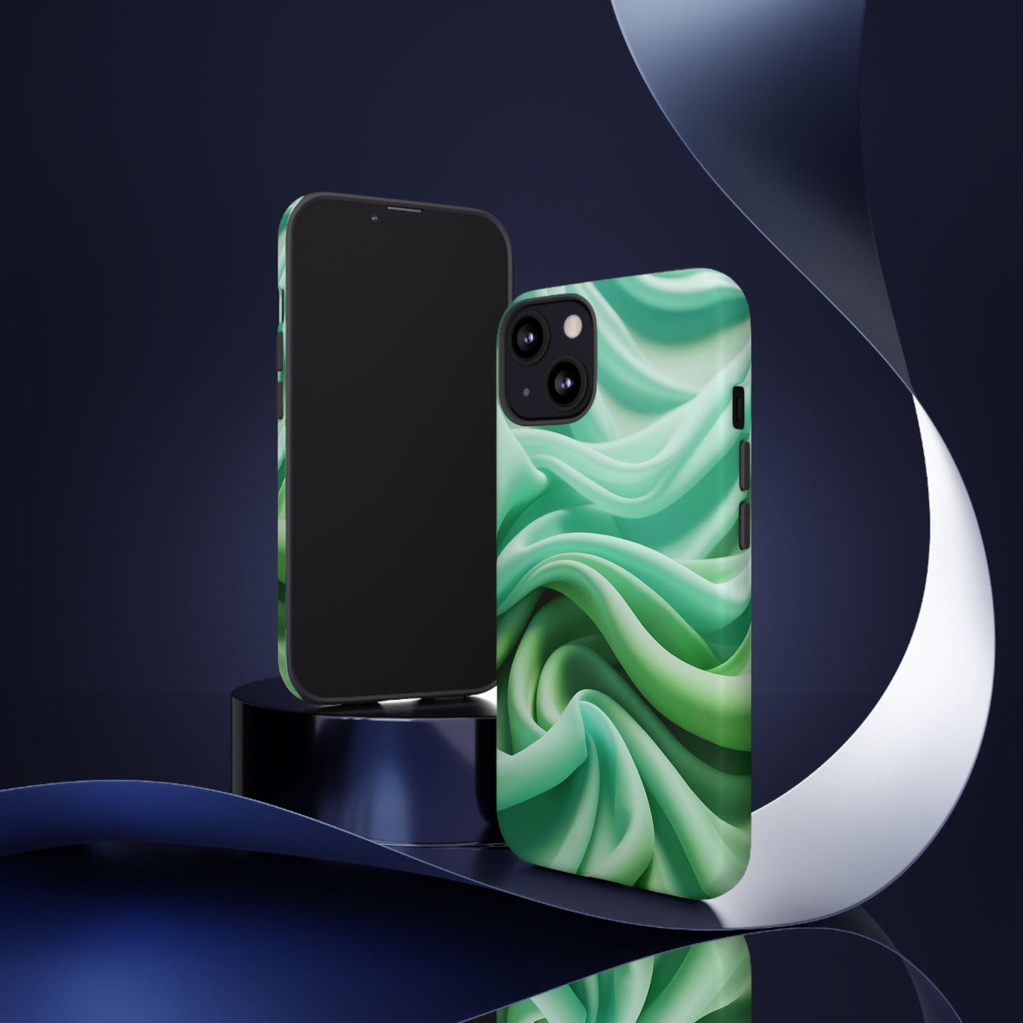 Stylish Phone Case, Tough Case, Green Abstract Design, Cell Phone Cover, Unique Gift, Trendy Accessory
