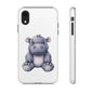 Cute Hippo Phone Case, Unique Tough Cases, Animal Lover Gift, Cute Animal Design, Baby Animal Phone Accessory