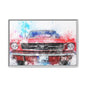 Matte Canvas, Framed Mustang Car