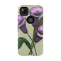 Floral Phone Case - Tough Cases, Purple Flower Design, Cell Phone Accessories, Gift for Her, Nature Lover Essentials