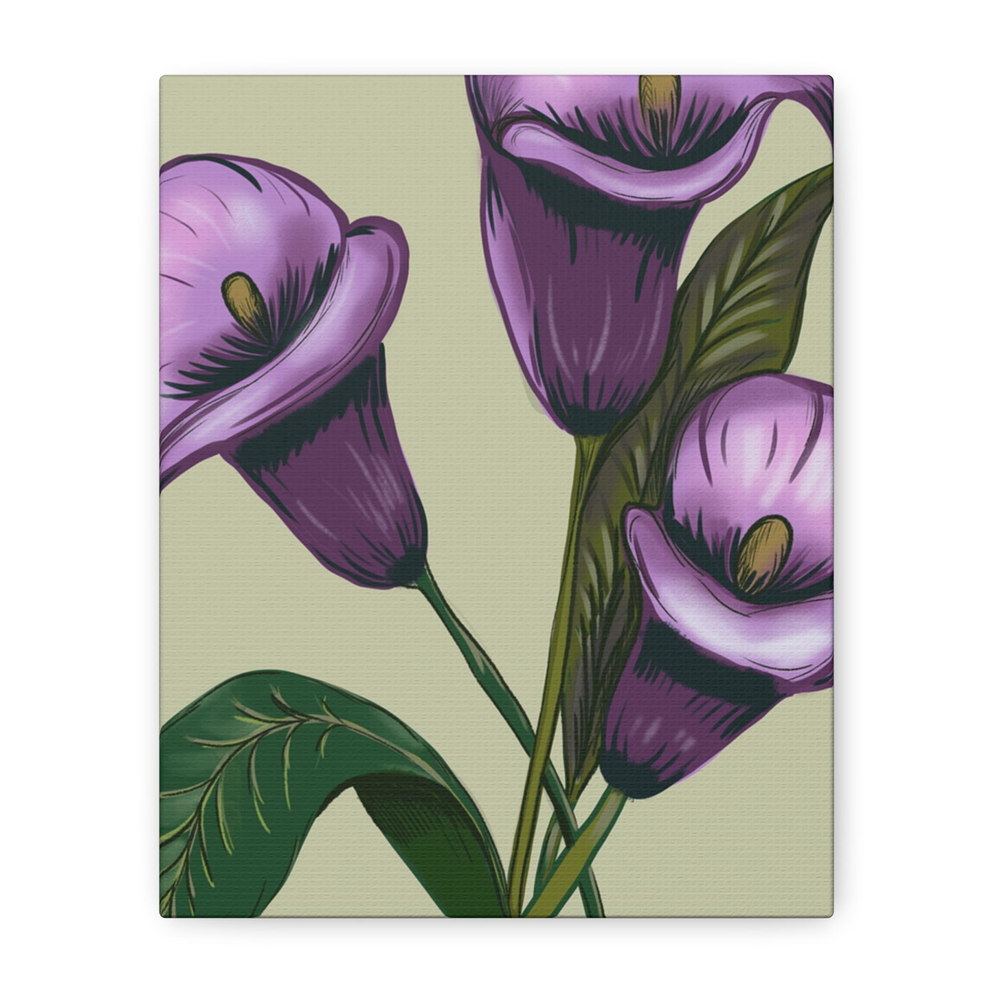 Copy of Matte Canvas, Stretched, 1.25" Purple Flowers