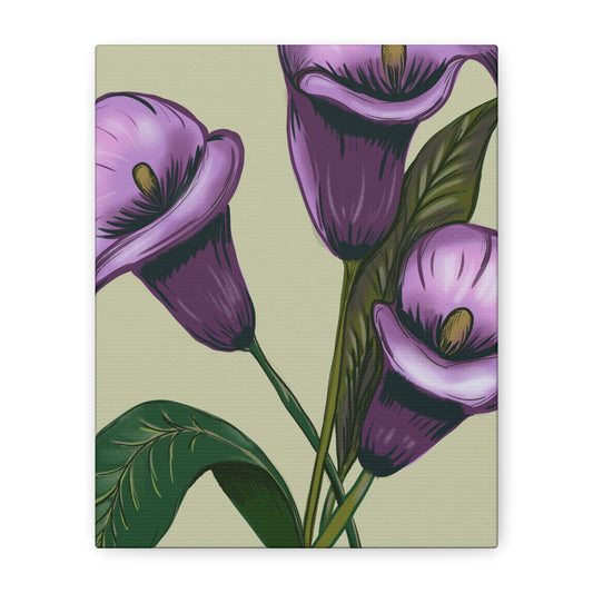 Copy of Matte Canvas, Stretched, 1.25" Purple Flowers