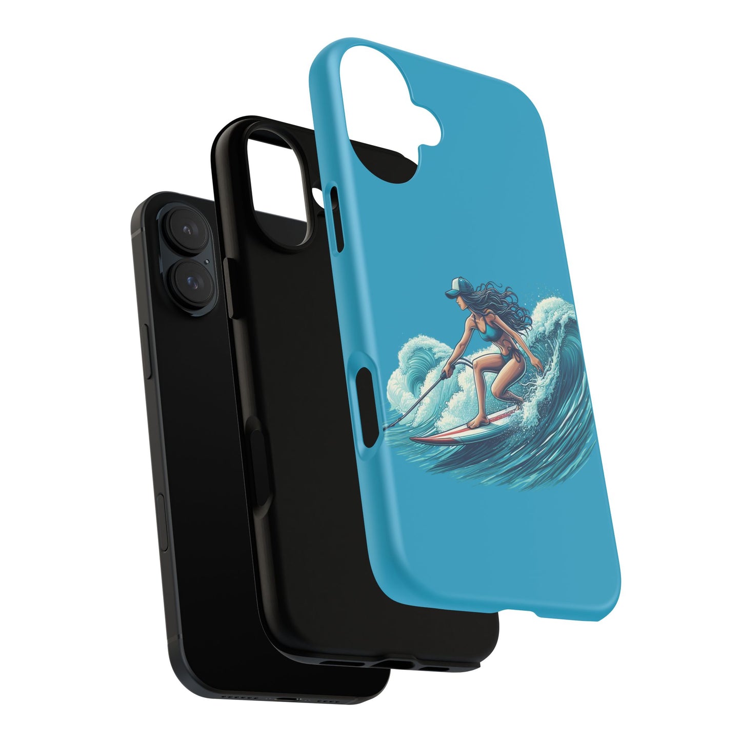 Surfing Phone Case, Coastal Vibes Phone Cover, Tough Cases for Beach Lovers, Ocean Art Phone Accessories, Summer Gift Idea