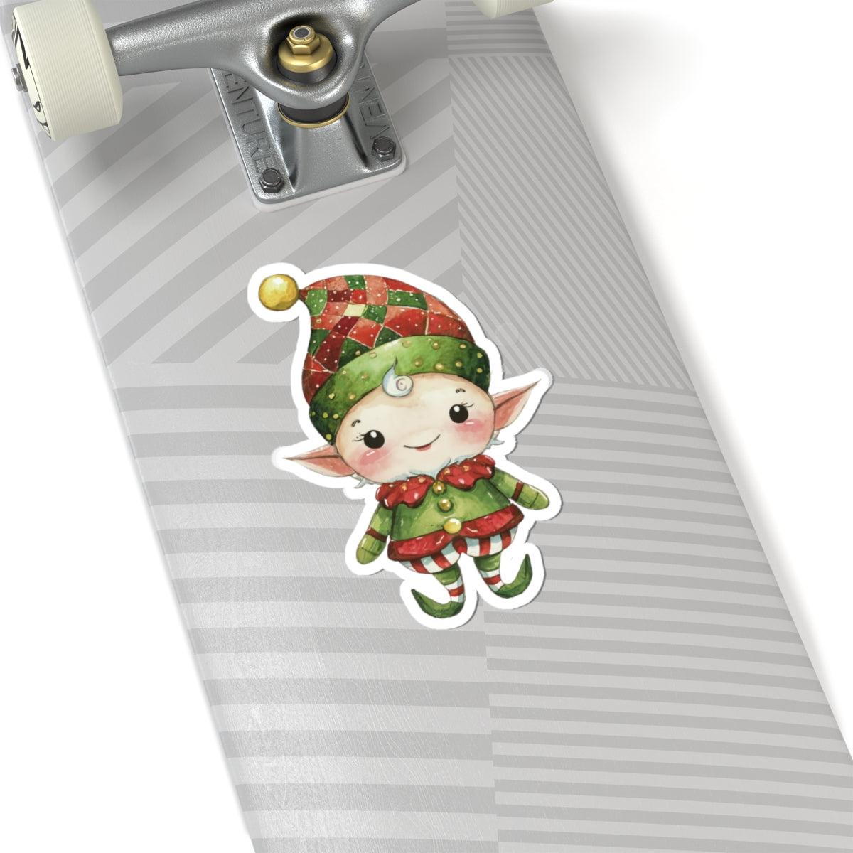 Adorable Christmas Elf Kiss-Cut Stickers, Holiday Decor, Cute Gift for Kids, Laptop or Planner Stickers, Fun Christmas Crafts