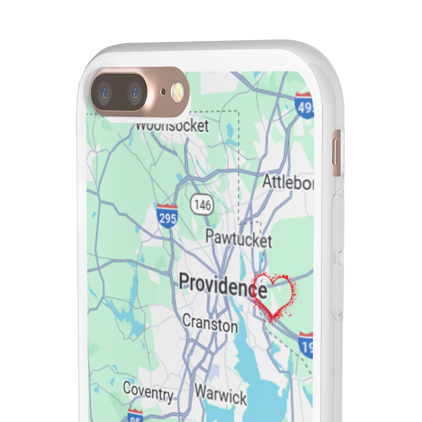 Providence Heart Map Phone Case - Custom Flexible Smartphone Protector, Gift for Her, Map Lover's Accessory, Personalized Case, Travel [...]