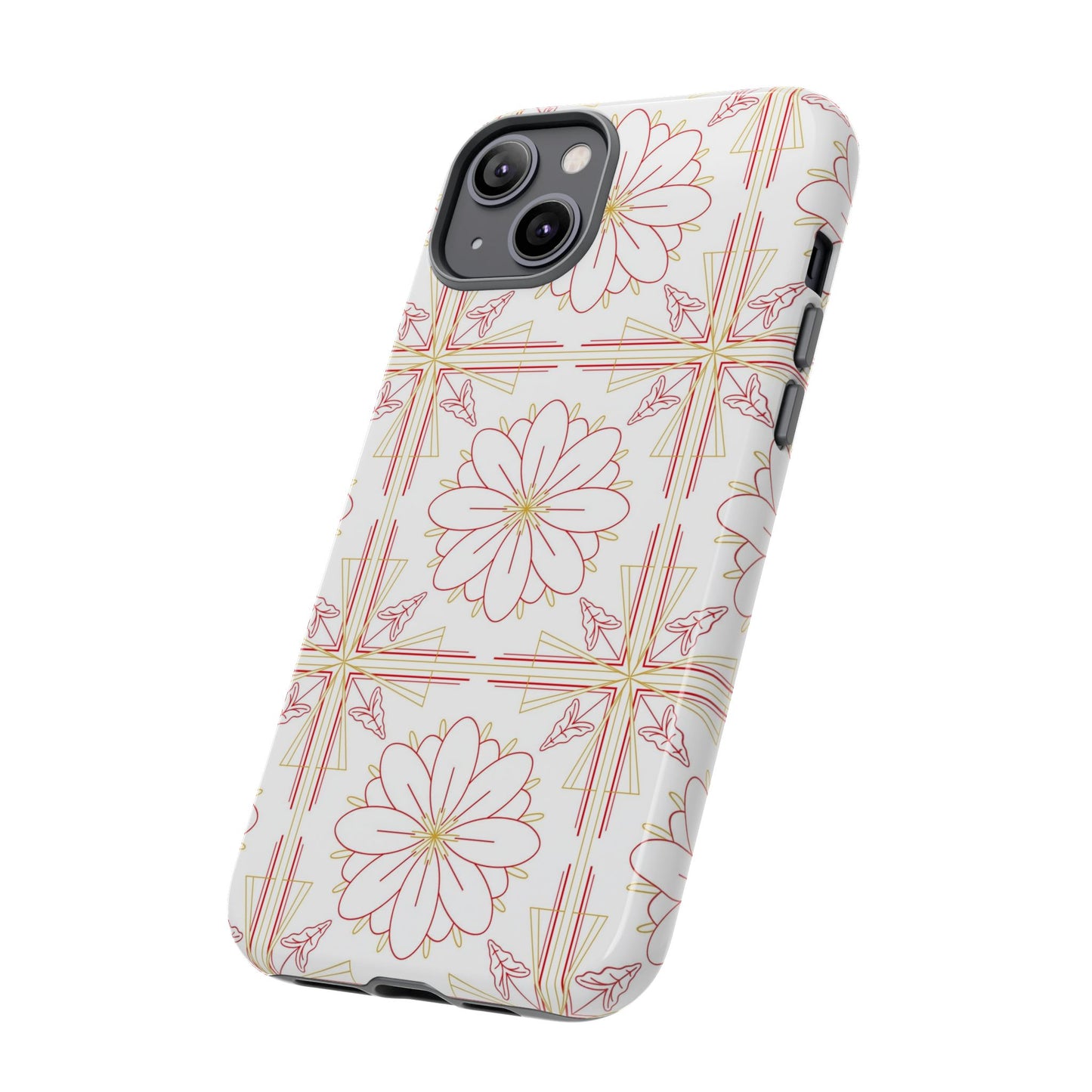 Floral Pattern Phone Case - Stylish Tough Case, Flower Design, Cute Mobile Cover, Phone Accessory, Gift for Her, Spring Style