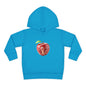 Cute Apple Toddler Pullover Fleece Hoodie - Cozy, Fun, Playful Kidswear, Perfect Gift for Birthdays, Play Dates, or Fall Outings