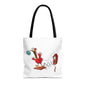 Quirky Cartoon Tote Bag, Funny Gift, Bird Lover's Bag, Everyday Use, Shopping