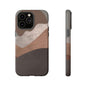 Abstract Earthtone Phone Case — Brown Layered Rugged Tough Case