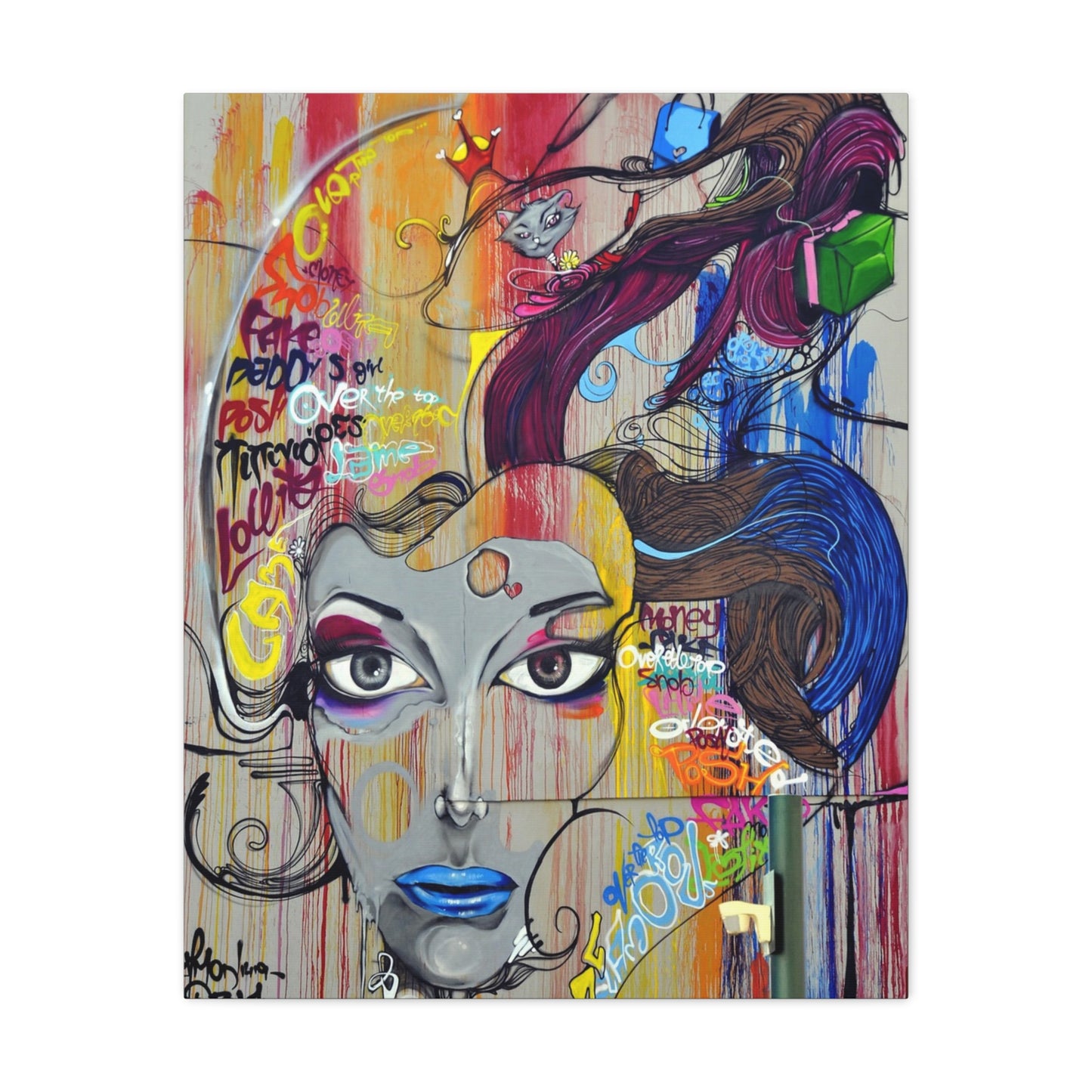Colorful Graffiti Portrait Canvas