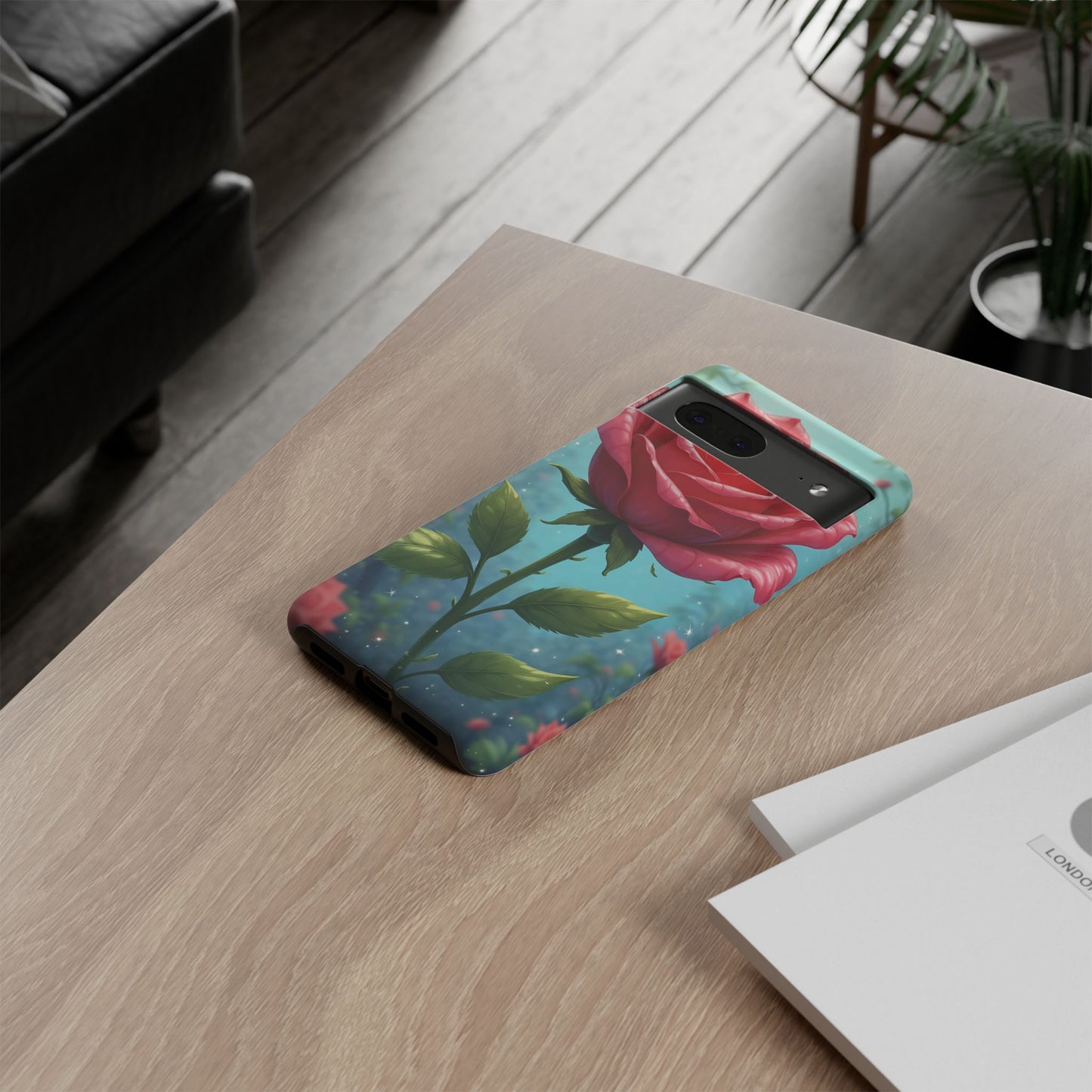 Floral Phone Case, Tough Cases with Elegant Rose Design, Stylish iPhone Cover, Rose Flower Gift for Nature Lovers, Unique Mobile Accessories