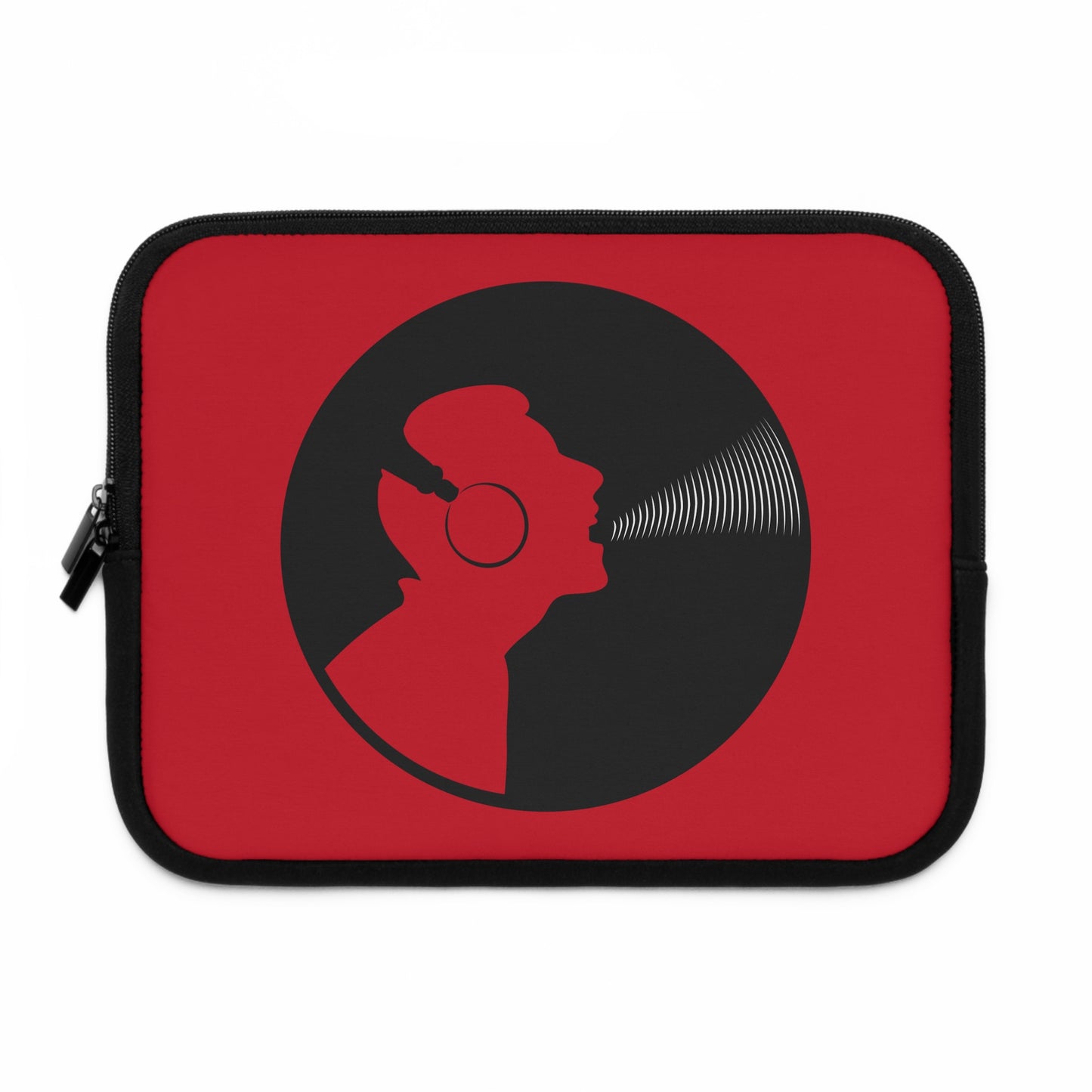 Retro Music Laptop Sleeve, Vinyl Record Design Sleeve, Gift for Music Lovers, Geeky Laptop Case, Unique Tech Accessory