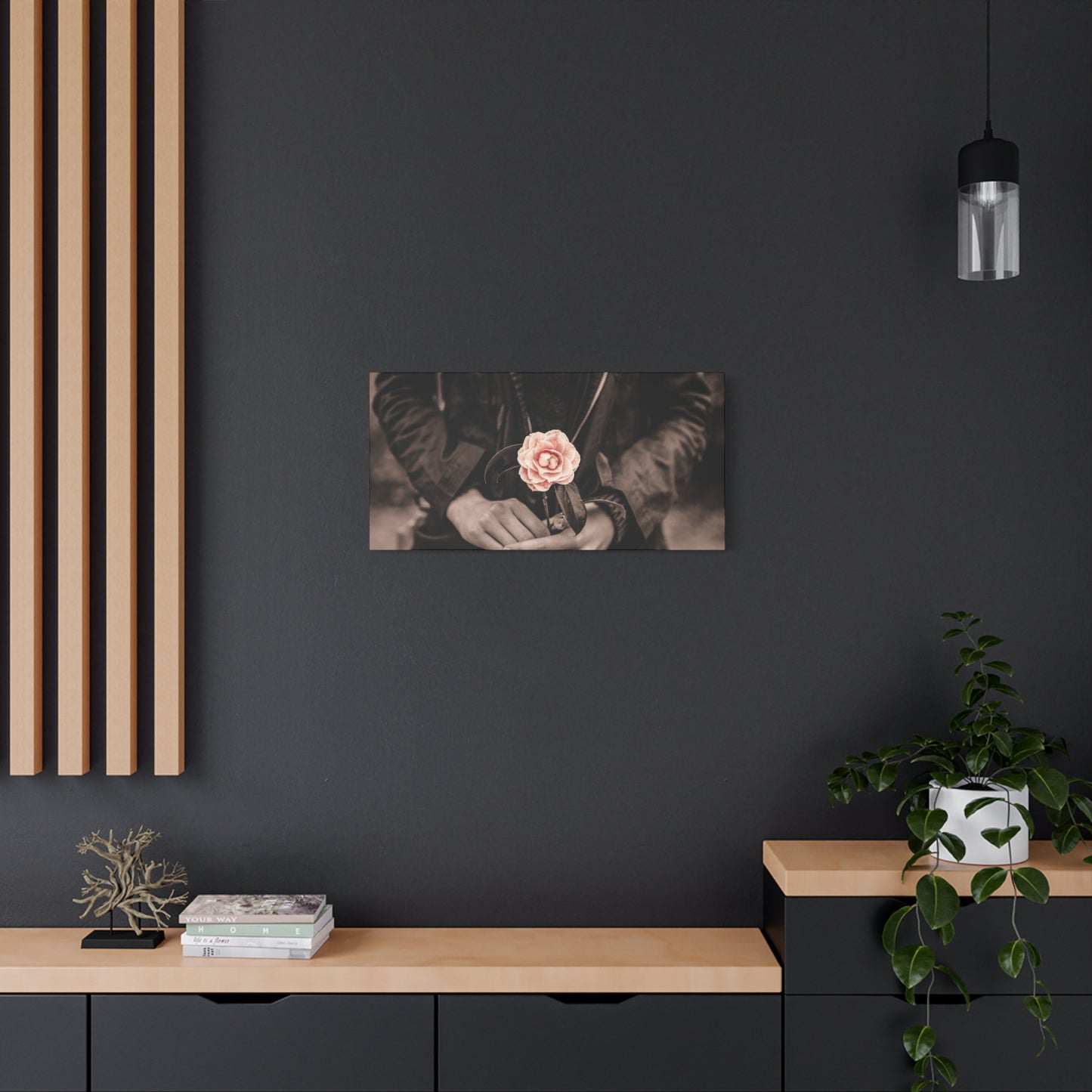 Floral Art Canvas Wall Decor, Modern Home Accent, Gift for Her, Office Decor, Inspirational Artwork