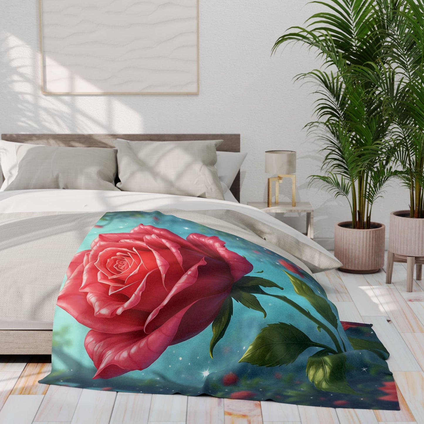 Rose-Themed Arctic Fleece Blanket - Cozy Home Decor, Gifts for Her, Floral Blanket, Romantic Decor, Perfect for All Seasons
