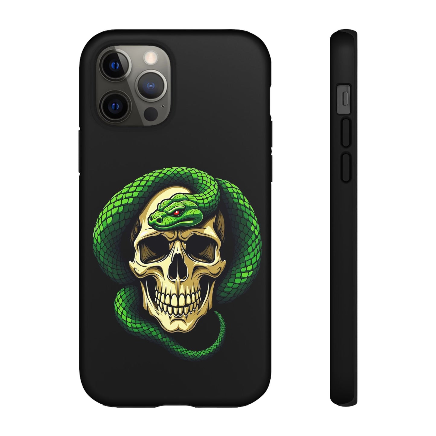 Skull & Snake Phone Case | Tough Cases, Protective Cover, Edgy Phone Accessories, Gothic Gift, Halloween Decor