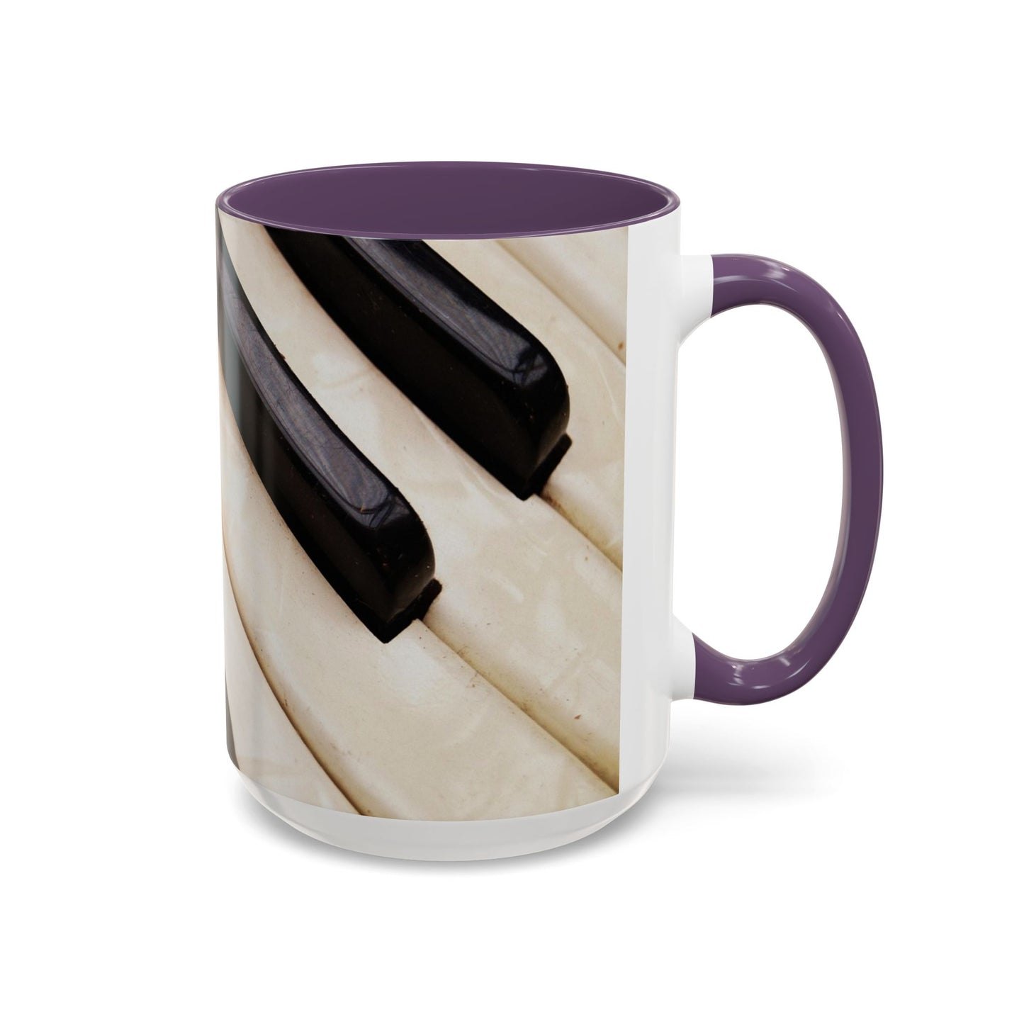 Musical Accent Coffee Mug | Piano Design, Coffee Lover Gift, Musician Mug, Stylish Drinkware, Home & Office Decor