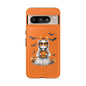 Halloween Ghost Phone Case, Cute Cat Ghost Case, Autumn Phone Cover, Spooky Season Gift, Trick or Treat Case