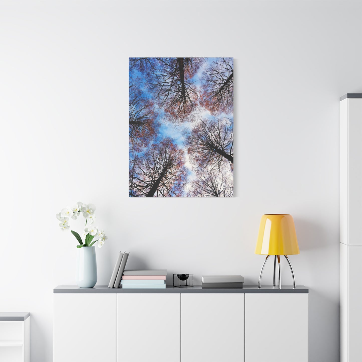 Winter Tree Canopy Matte Canvas Wall Art — Stretched 1.25"