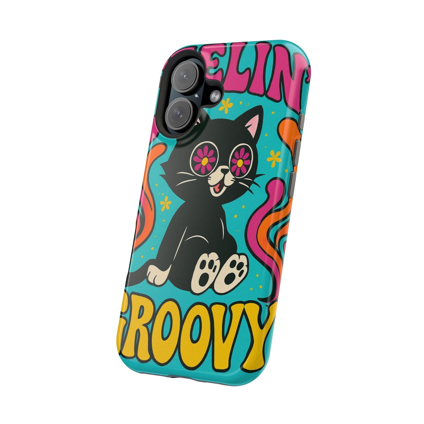 Groovy Cat Magnetic Impact-Resistant Phone Case