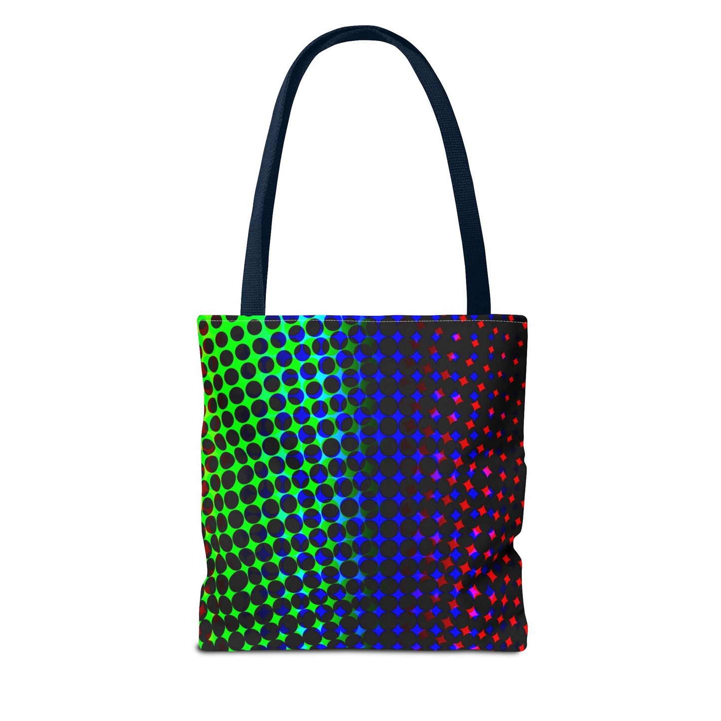 Vibrant Dot Print Tote Bag - Colorful Reusable Shopping Bag, Beach Tote