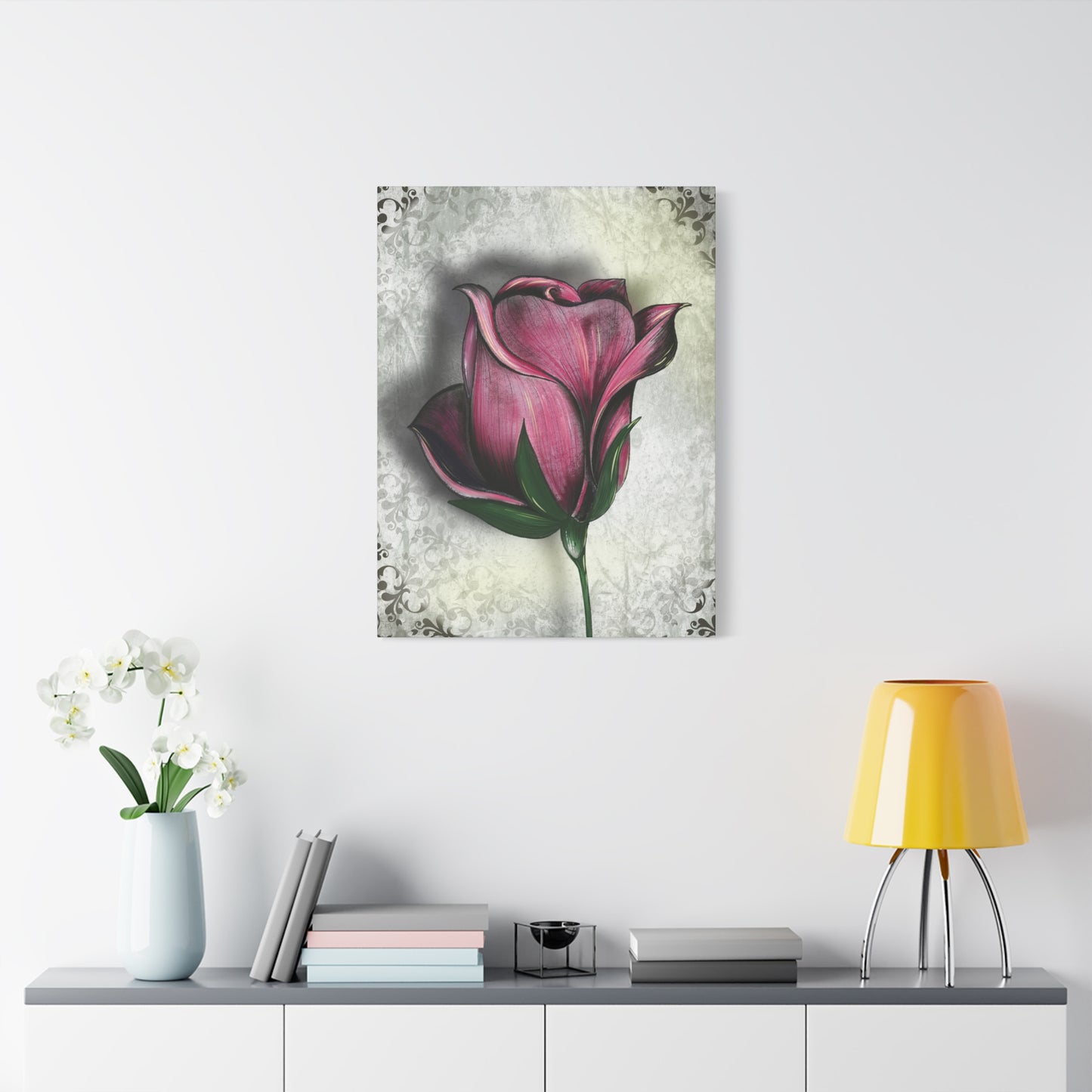 Matte Canvas, Stretched, 1.25" Purple Flowers