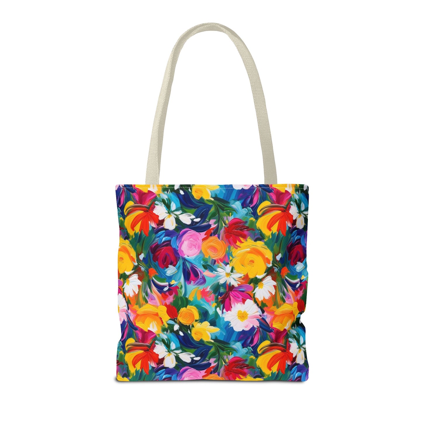 Colorful Floral Tote Bag — Vibrant All-Over Print Shopper
