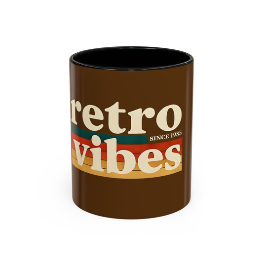 Retro Vibes Coffee Mug - Perfect Gift for Coffee Lovers, Fun Decor for Home or Office, Vintage Style, 11oz 15oz