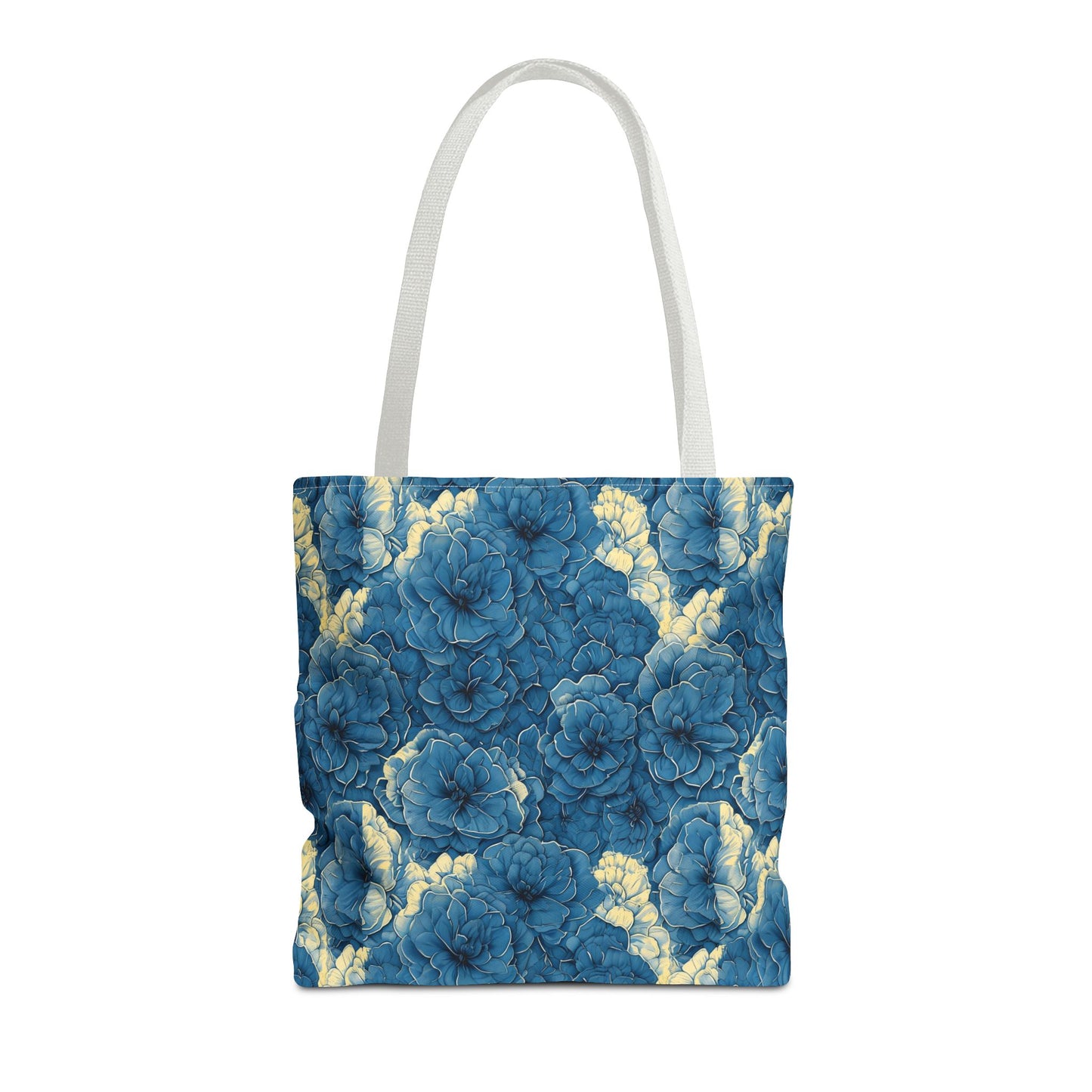Floral Blue Peony Tote