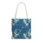Floral Blue Peony Tote