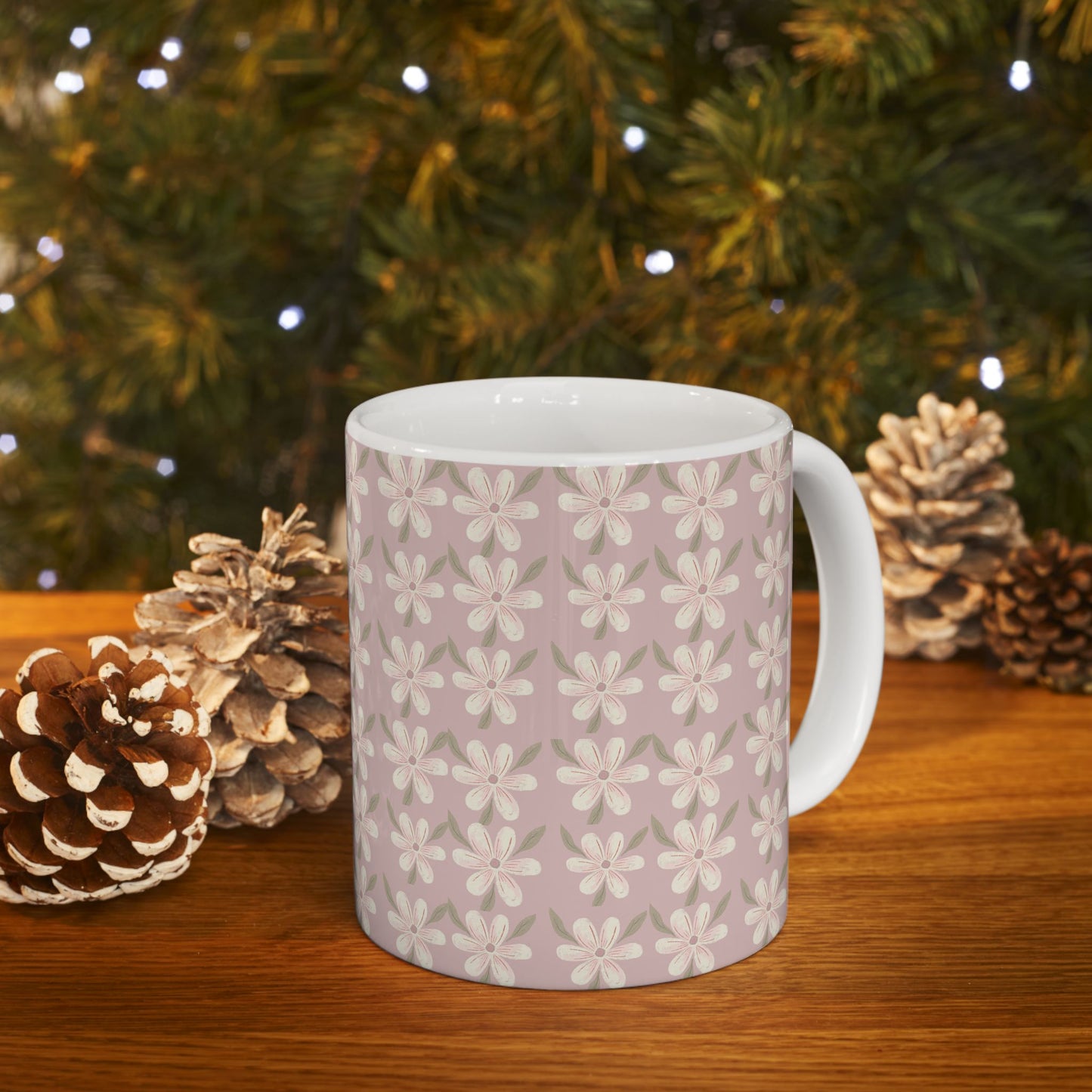 Ceramic Mug, (11oz, 15oz) Daisy