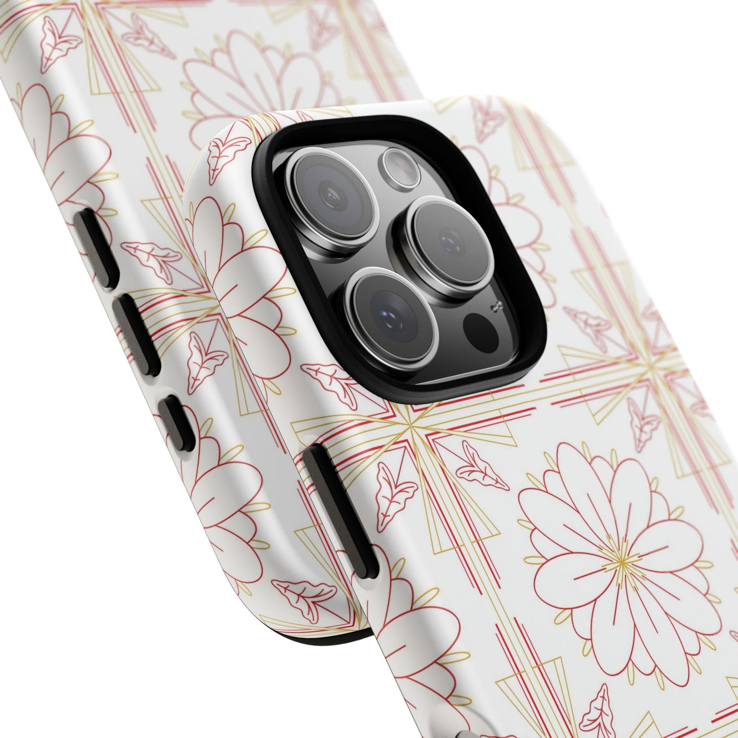 Floral Pattern Phone Case - Stylish Tough Case, Flower Design, Cute Mobile Cover, Phone Accessory, Gift for Her, Spring Style