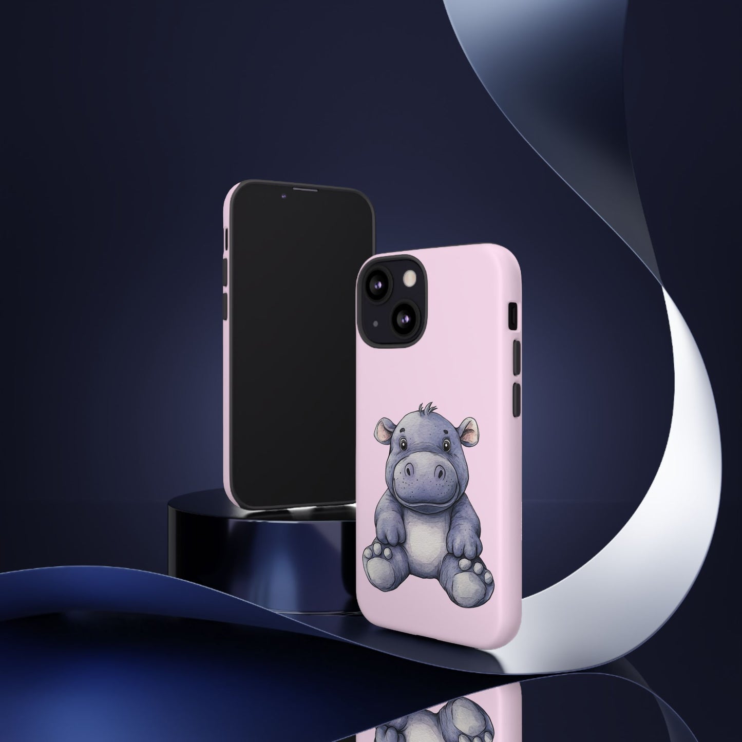Cute Hippo Phone Case - Tough Cases, Animal Phone Cover, Kawaii Accessories, Gifts for Kids, Unique Tech Gear