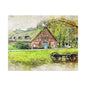 Rustic Scene Jigsaw Puzzle, Cozy Family Game, Art Puzzle with Tin, Nature Lover Gift, Home Décor Puzzle