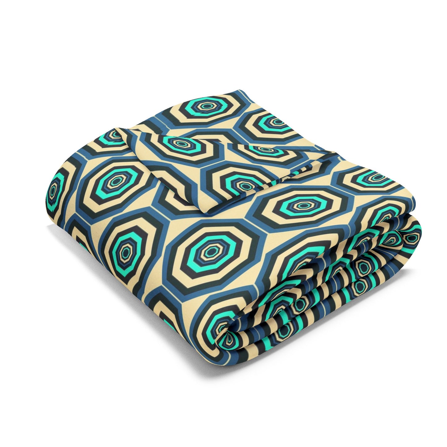 Stylish Geometric Fleece Blanket | Cozy Throw for Home Decor, Gift for Housewarming, Birthday, or Cozy Nights