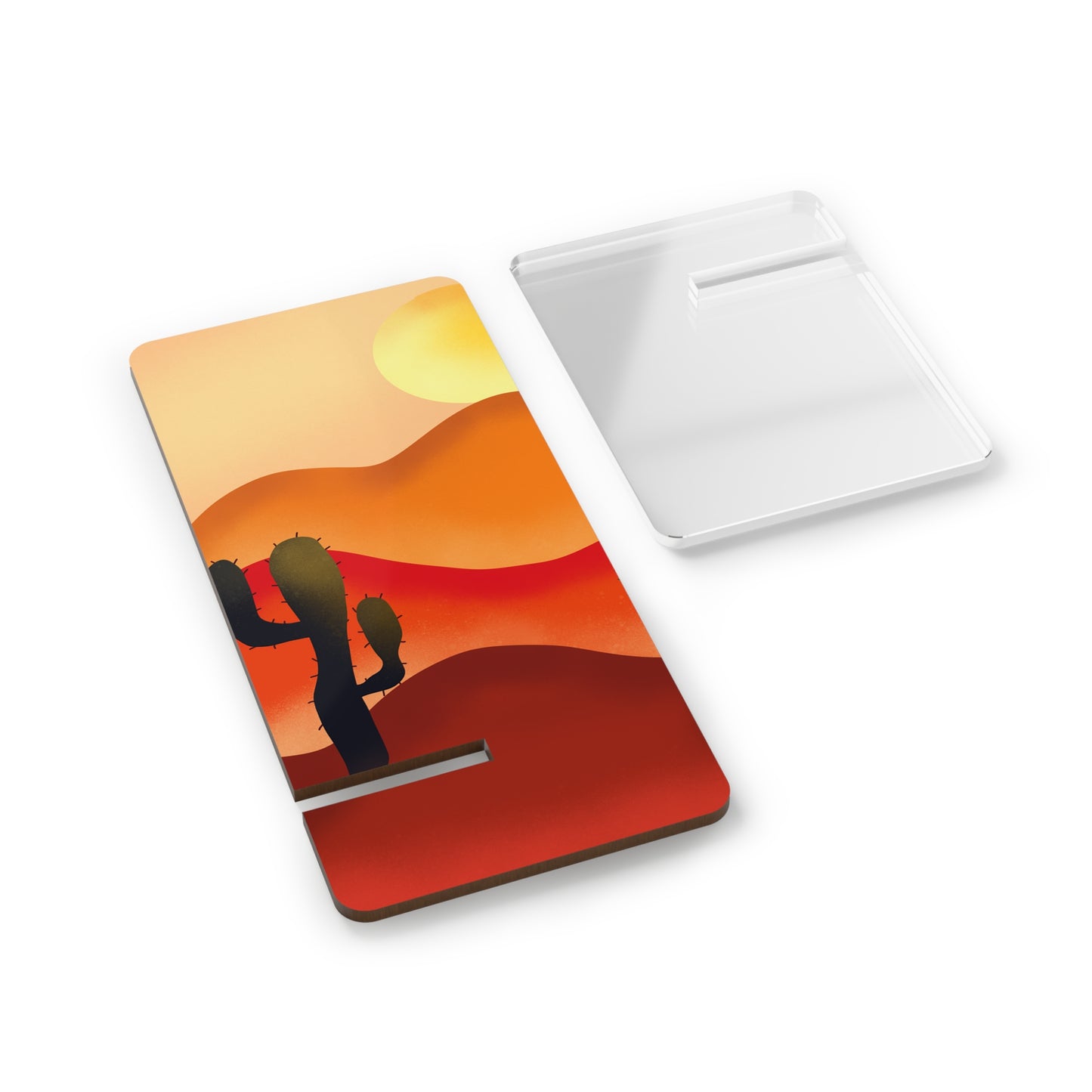 Stylish Mobile Display Stand for Smartphones, Perfect Desk Accessory, Home Office Organizer, Unique Gift for Tech Lovers, Cactus Design