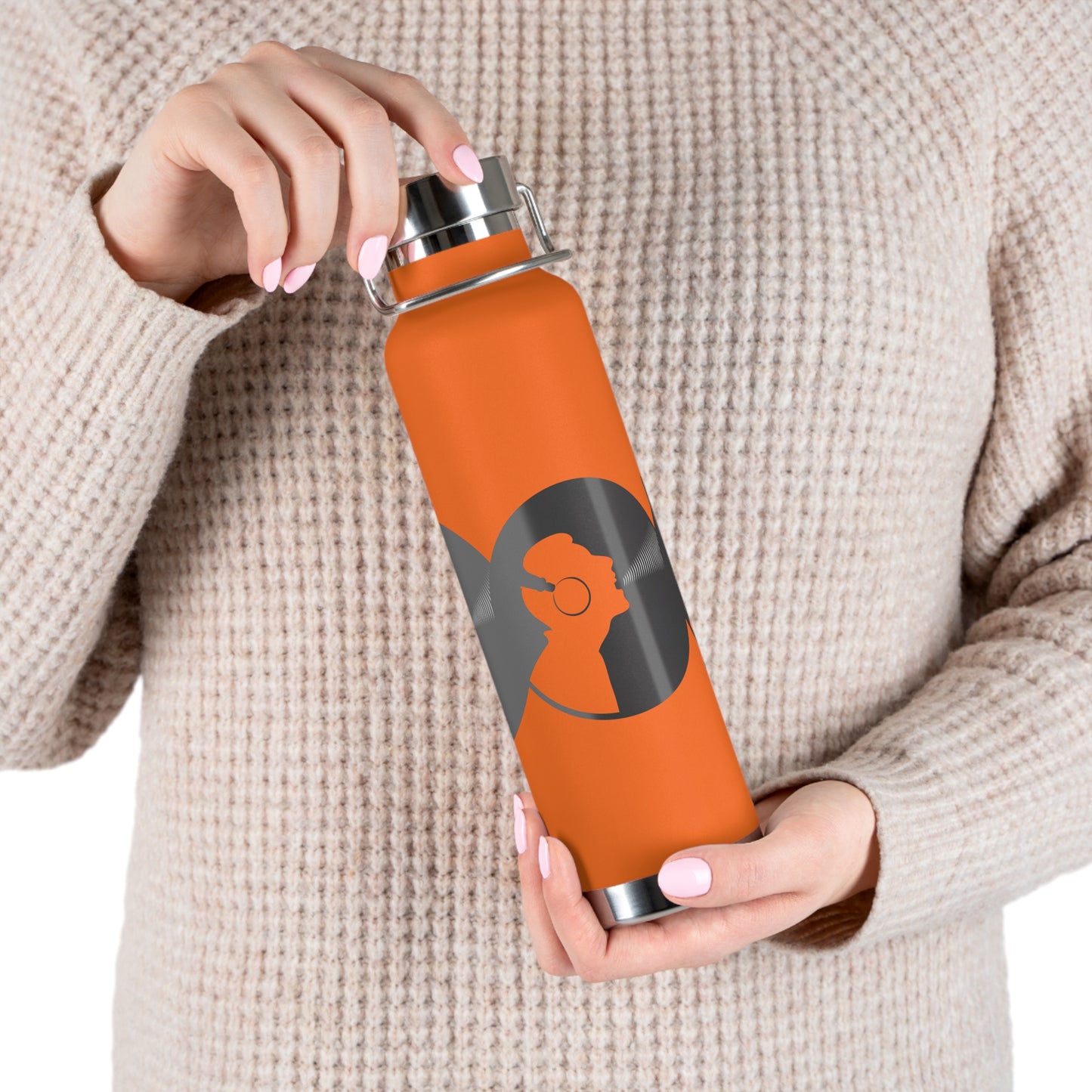 Stylish Copper Insulated Water Bottle for On-the-Go Hydration | Fitness, Travel, Eco-Friendly Gift, Unique Design, 22oz