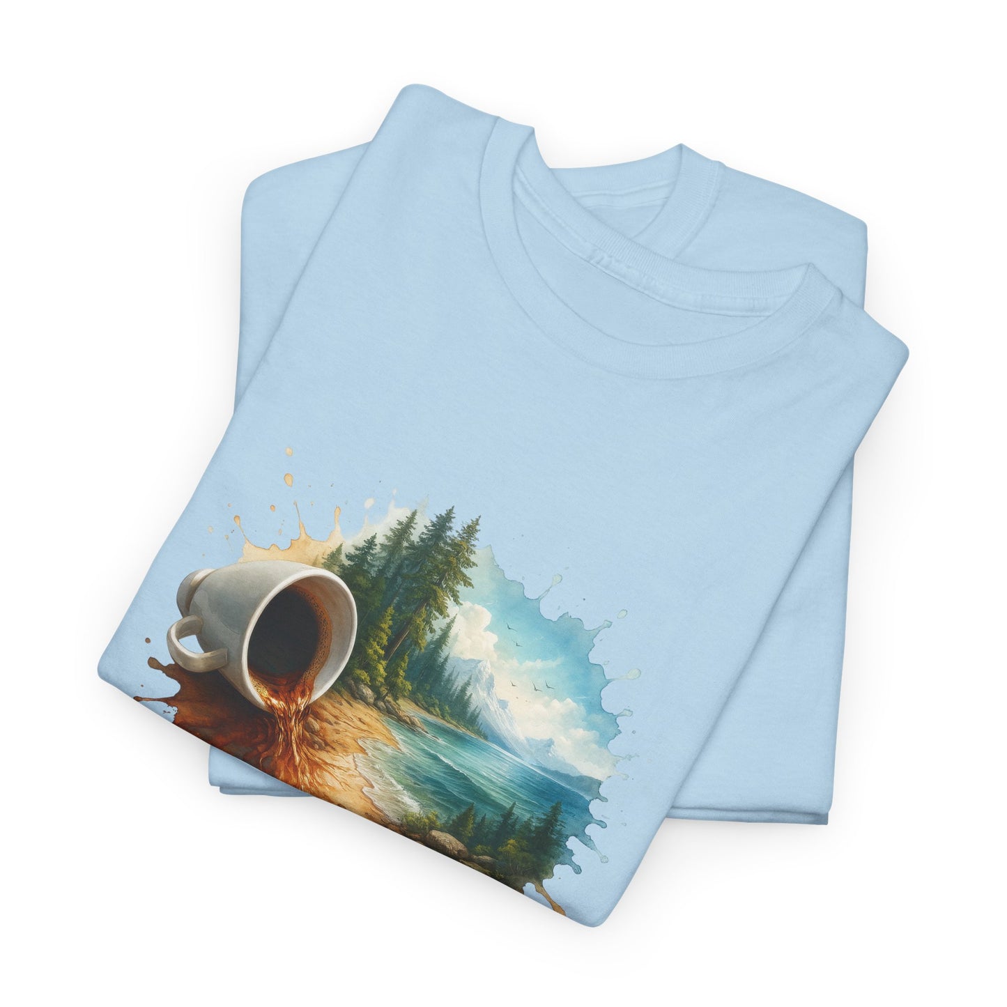 Nature-Inspired Unisex Heavy Cotton Tee, Casual Outfit, Gift for Nature Lovers, Camping Apparel, Outdoor Adventure Shirt