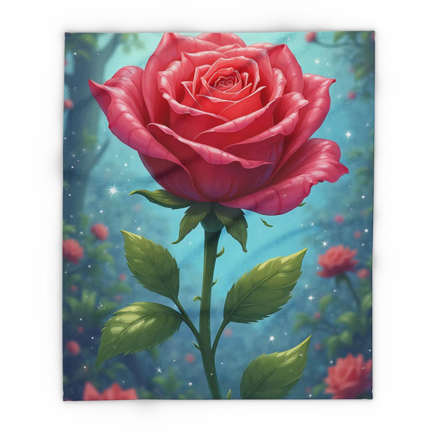 Rose-Themed Arctic Fleece Blanket - Cozy Home Decor, Gifts for Her, Floral Blanket, Romantic Decor, Perfect for All Seasons