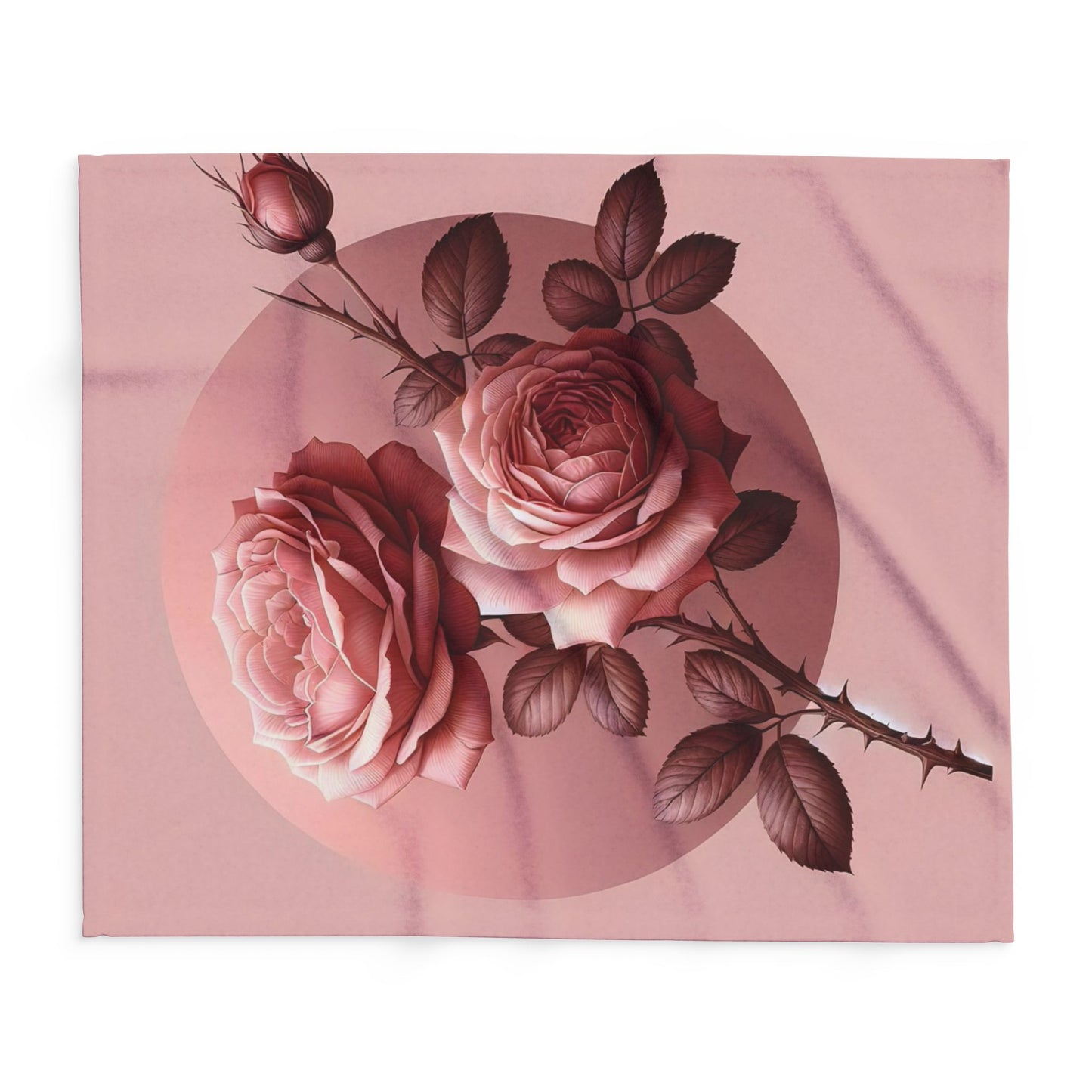 Rose Petal Arctic Fleece Blanket, Cozy Throw Blanket, Floral Home Decor, Gift for Her, Wedding Present, Winter Warmth