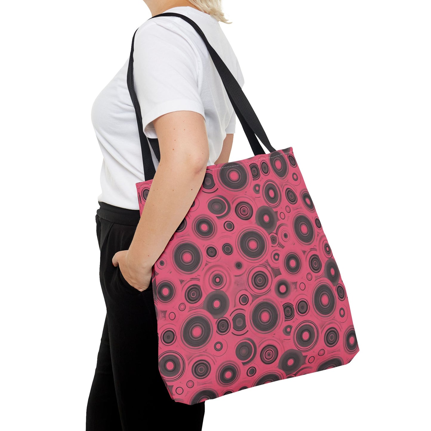 Colorful Retro Tote Bag, Stylish Beach Bag, Shopping Tote