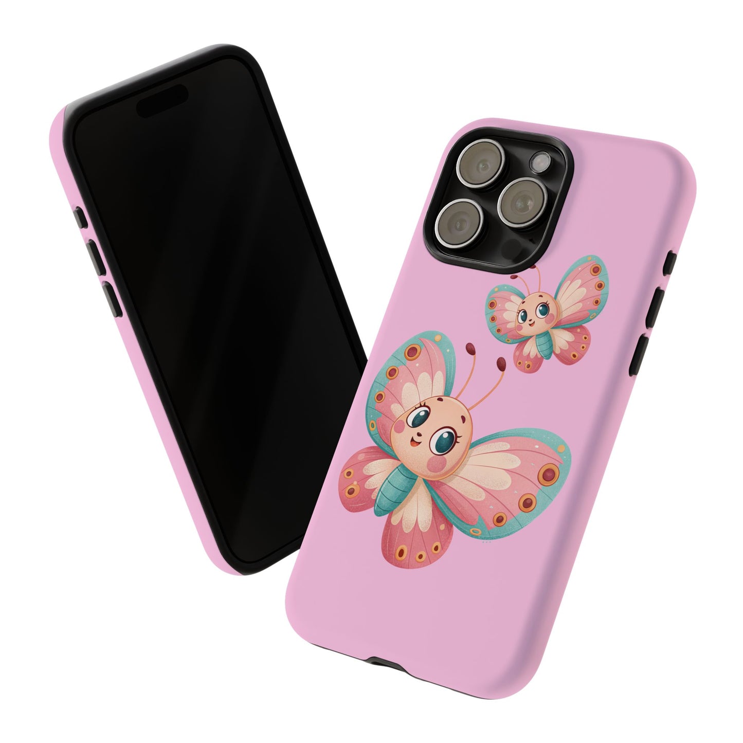 Cute Butterfly Phone Case, Tough Phone Cover, Girly Phone Accessory, Unique Gift for Her, Kids Phone Case, Floral Design Case