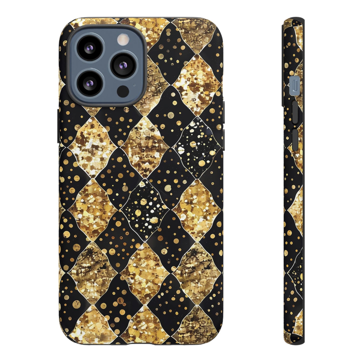 Elegant Gold & Black Phone Case for Tough Protection