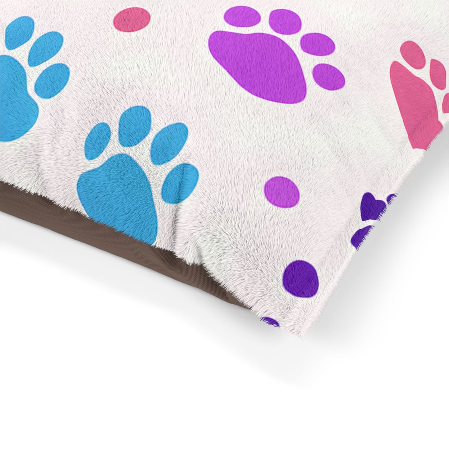 Colorful Paw Print Pet Bed - Cozy Dog & Cat Cushion, Decorative Pet Pillow, Furry Friend Gift, Plush Pet Bed, Happy Pet Space