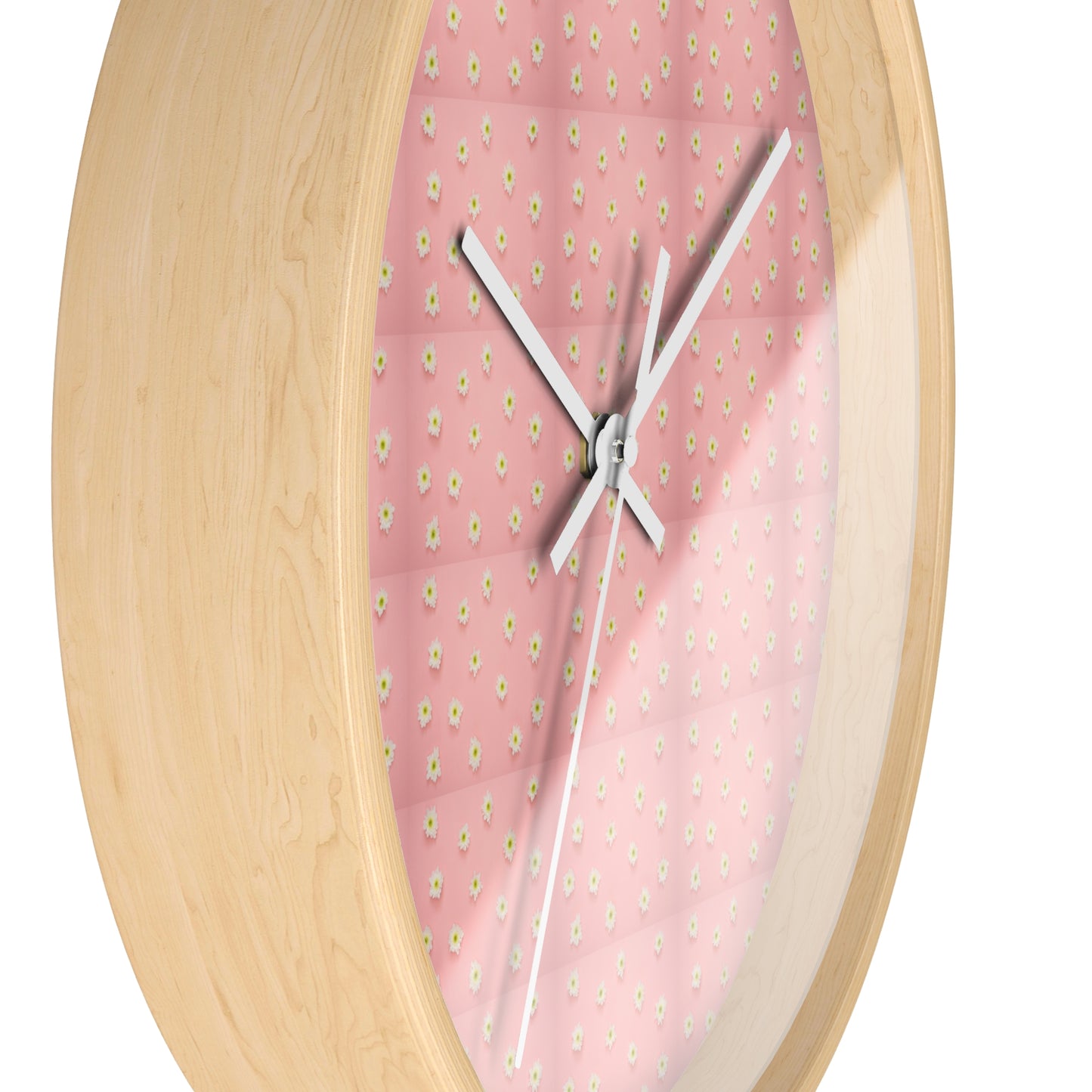 Charming Floral Wall Clock Pink Decor, Home Accessories, Gift for Her