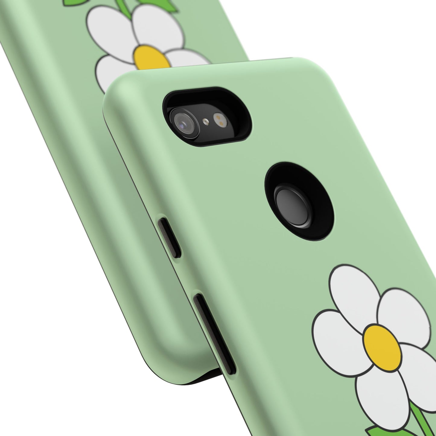 Floral Phone Case - Tough Cases for Nature Lovers, Cute Green Flower Design, iPhone Cover, Gift for Her, Spring Accessories