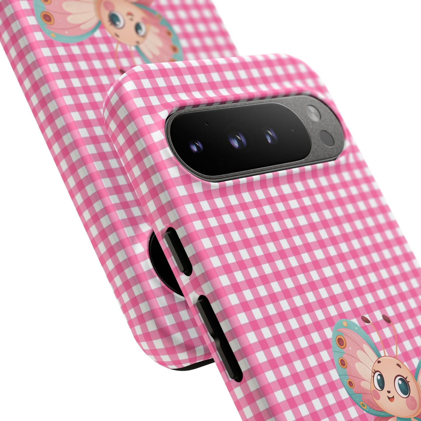 Cute Butterfly Phone Case, Tough Cases, Floral Phone Accessory, Gift for Her, Spring Fashion, Kids' Birthday Present, Pastel Aesthetic